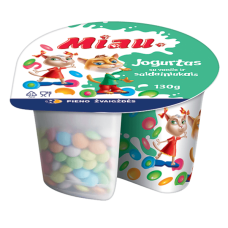 Pieno Zvaigzdes - Yogurt Vanilla with Candies 115g