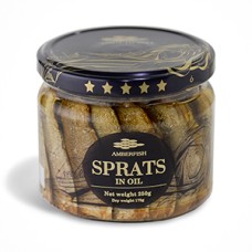 Sprats in Oil in Glass Jar Amberfish 250g